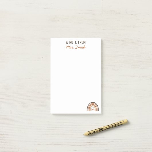 Ein Hinweis von Boho Rainbow Teacher Postit Notes Post-it Klebezettel (Auf Schreibtisch)