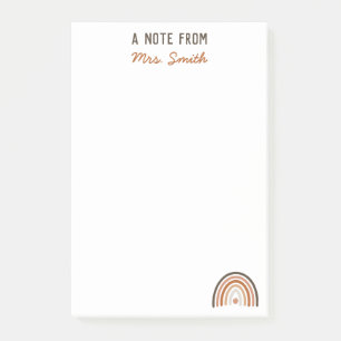 Ein Hinweis von Boho Rainbow Teacher Postit Notes Post-it Klebezettel