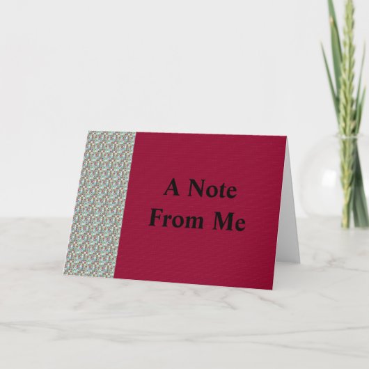 Ein Hinweis von der Notiz-Karte Dankeskarte (Vorderseite)