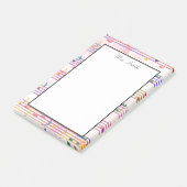 Ein Hinweis von einem Musiker aus farbenfroher Mus Post-it Klebezettel (angewinkelt)