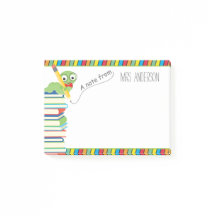 Ein Hinweis von Lehrer mit einem Bookworm