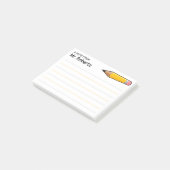 Ein Hinweis von Lehrer mit Namen Post-it Klebezettel (angewinkelt)