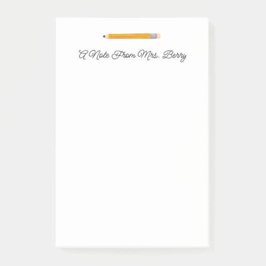 Ein Hinweis von Lehrerstift Post-it Klebezettel (Vorderseite)