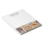 Ein Hinweis von Musiknote Piano Saxophon Violine Notizblock (angewinkelt)