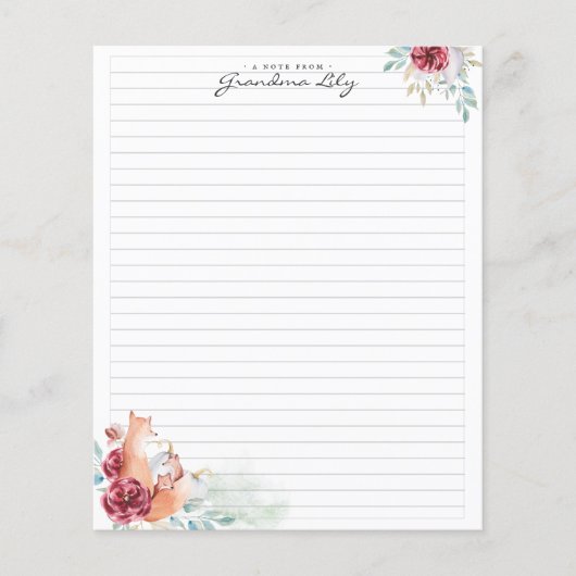 Ein Hinweis von Oma | Monogram Stationery Flyer (Vorne)