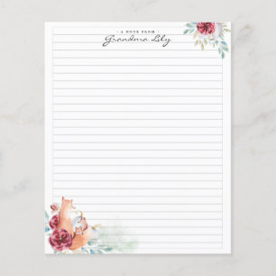Ein Hinweis von Oma Monogram Stationery Flyer