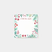 Ein Hinweis von Santa + Aquarell Winter Botanicals Post-it Klebezettel (Vorderseite)