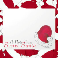 Ein Hinweis von Secret Santa Claus frohe Weihnacht