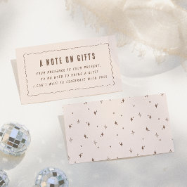 Ein Hinweis zu Geschenken | Eine Tini-Bit ältere G Begleitkarte