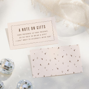 Ein Hinweis zu Geschenken   Eine Tini-Bit ältere G Begleitkarte