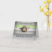 Ein Hinweis zum Hallo - Leere Grußkarte Karte (Gelbe Blume)