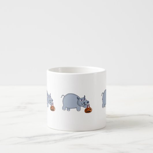 Ein Hippo mit einem Pumpkettenbeutel Espressotasse (Vorderseite)