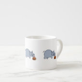 Ein Hippo mit einem Pumpkettenbeutel Espressotasse (Vorderseite Rechts)