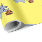 Ein Hippo mit einem Pumpkettenbeutel Geschenkpapier (Rolleneckpunkt)