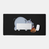 Ein Hippo mit einem Pumpkettenbeutel Schreibtischunterlage (Tastatur & Maus)