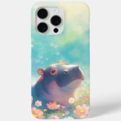 Ein Hippopotamus im Blumengewirr Case-Mate iPhone Hülle (Rückseite)