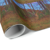 Ein Hirsch: Rot grün und blau Geschenkpapier (Rolleneckpunkt)