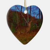 Ein Hirsch: Rot grün und blau Keramikornament (Rechts)