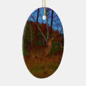 Ein Hirsch: Rot grün und blau Keramikornament (Rechts)