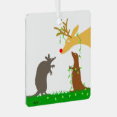 Ein Hirschweihnachtsdekor Ornament Aus Metall (Vorderseite Rechts)