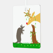 Ein Hirschweihnachtsdekor Ornament Aus Metall (Vorderseite links)