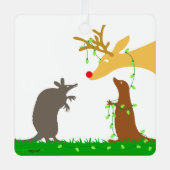 Ein Hirschweihnachtsdekor Ornament Aus Metall (Vorderseite)