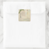 Ein Hirte, der die Epitaph liest, von Elegy Writte Quadratischer Aufkleber (Tasche)