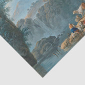 Ein Hirtenpaar in einer Bergwelt Seidenpapier (Ausschnitt)