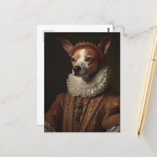 Ein historisches Hundeporträt Postkarte