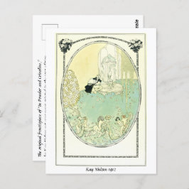 Ein hochgeborenes Paar und spielerische Fans tanze Postkarte