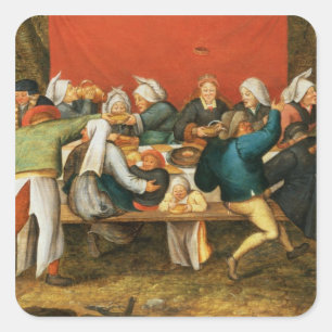 Ein Hochzeitsfest Quadratischer Aufkleber