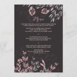 Ein Hochzeitsmenü für die Sommernacht Menükarte