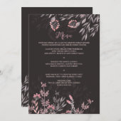 Ein Hochzeitsmenü für die Sommernacht Menükarte (Vorne/Hinten)