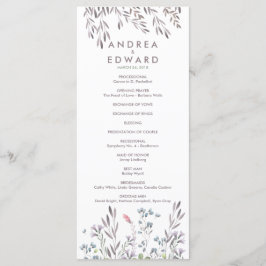 Ein Hochzeitsprogramm für Wildblumen Programm