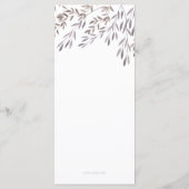 Ein Hochzeitsprogramm für Wildblumen Programm (Rückseite)