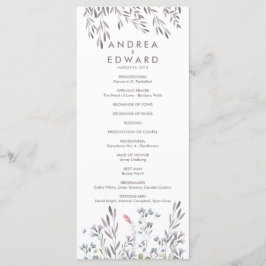 Ein Hochzeitsprogramm für Wildblumen Programm