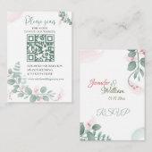 Ein Hochzeitsszenario mit QR-Code-Umschließungskar Mitteilungskarte (Vorne/Hinten)