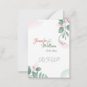 Ein Hochzeitsszenario mit QR-Code-Umschließungskar Mitteilungskarte (Rückseite)