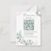 Ein Hochzeitsszenario mit QR-Code-Umschließungskar Mitteilungskarte (Vorderseite)