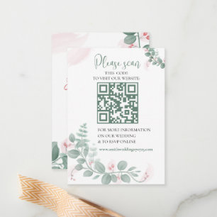 Ein Hochzeitsszenario mit QR-Code-Umschließungskar Mitteilungskarte