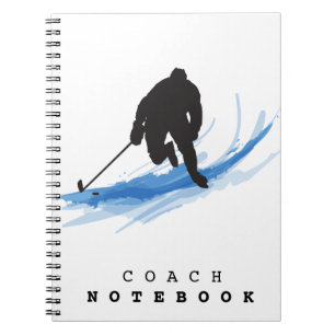Ein Hockey-Spieler auf Eis Notizblock