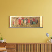 Ein Hof mit Pferden Leinwanddruck (Insitu (Wohnzimmer))