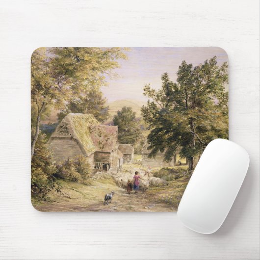 Ein Hof nahe Prinzen Risborough, 1845/6 (w/c an Mousepad (Mit Mouse)