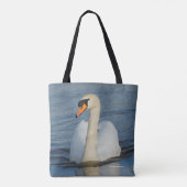 Ein hoffnungsvoller Mute Swan nähert sich Tasche (Rückseite)