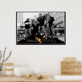 Ein höfliches Poster lächeln (Küche)