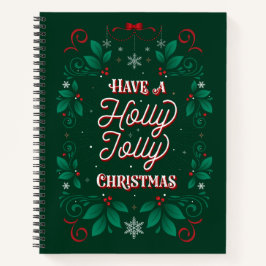 Ein Holly-Jolly-Weihnachts-Notebook Notizblock