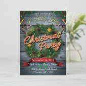 Ein Holly-Jolly-Weihnachtsfest-Party Einladung (Stehend Vorderseite)