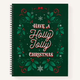 Ein Holly-Jolly-WeihnachtsNotebook Notizblock
