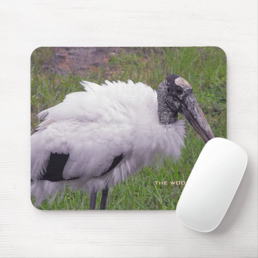 Ein hölzerner Storch Mousepad (Mit Mouse)