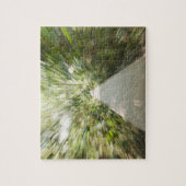 Ein hölzerner Weg durch den Regenwald, in Puzzle (Vertikal)